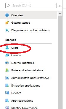 Azure Active Directory - users
