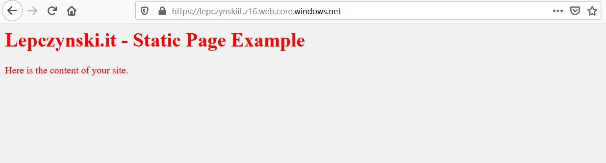 Lepczynski.it - Static Page Example