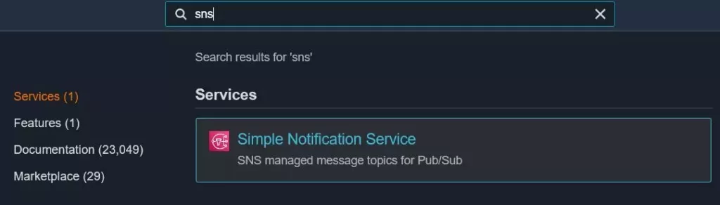 aws sns simple notifications service