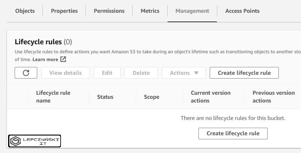 aws s3 - management