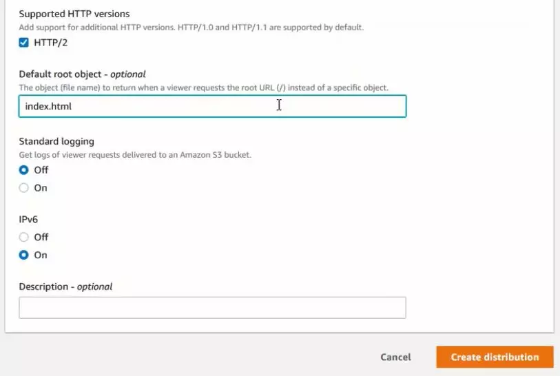 cloudfront aws s3 api endpoint default root