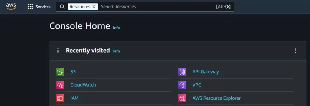 AWS search resources